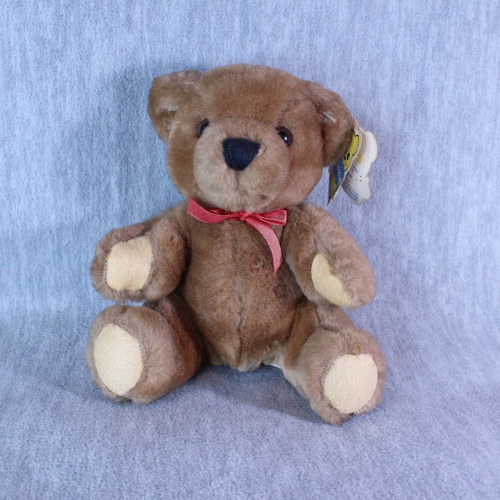 DAKIN Teddy Bear "Christopher" Plush‎ 7" Sitting Vintage 1981 Stuffed Animal New